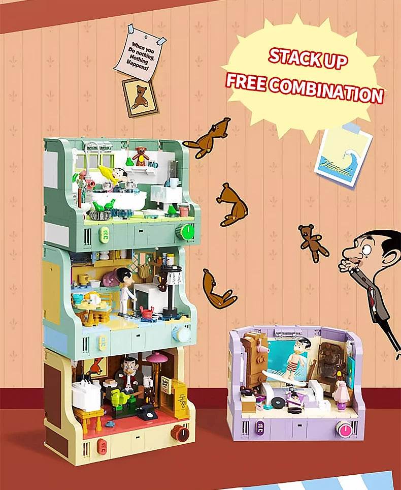 Anime Mr.Bean House Scene Series Building Block Toy Gift - ToylandEU