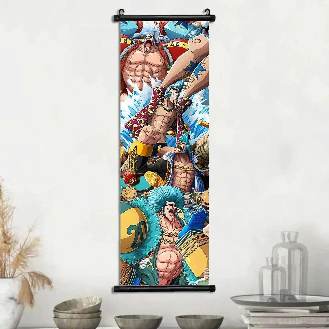  Anime ONE PIECE Poster Scrolls Wall Art, Sanji Roronoa Zoro Luffy Nami Canvas Prints Kids Room Decoration Hanging Scrolls -  ToylandEU™