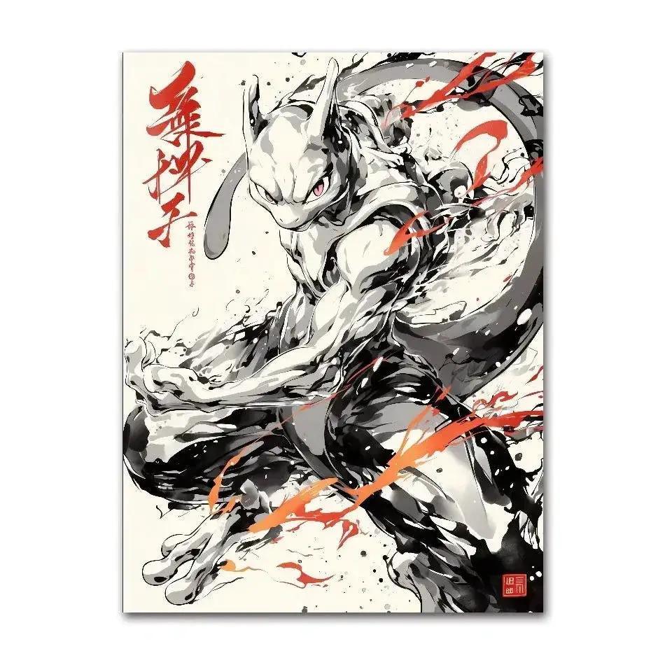  Anime Pokemon Ink Painting Canvas Posters, Painting Prints Posters and Prints Wall Art Picture for Living Room Children Gift -  ToylandEU™