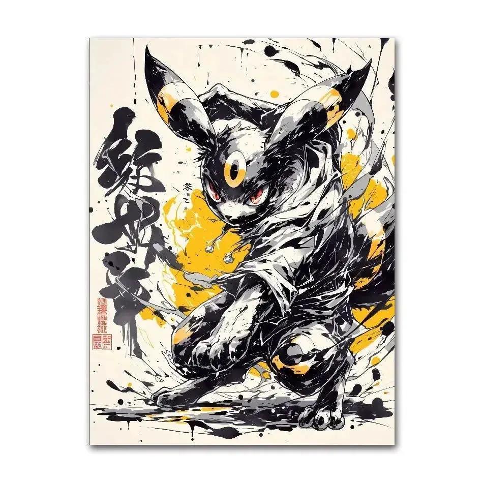  Anime Pokemon Ink Painting Canvas Posters, Painting Prints Posters and Prints Wall Art Picture for Living Room Children Gift -  ToylandEU™