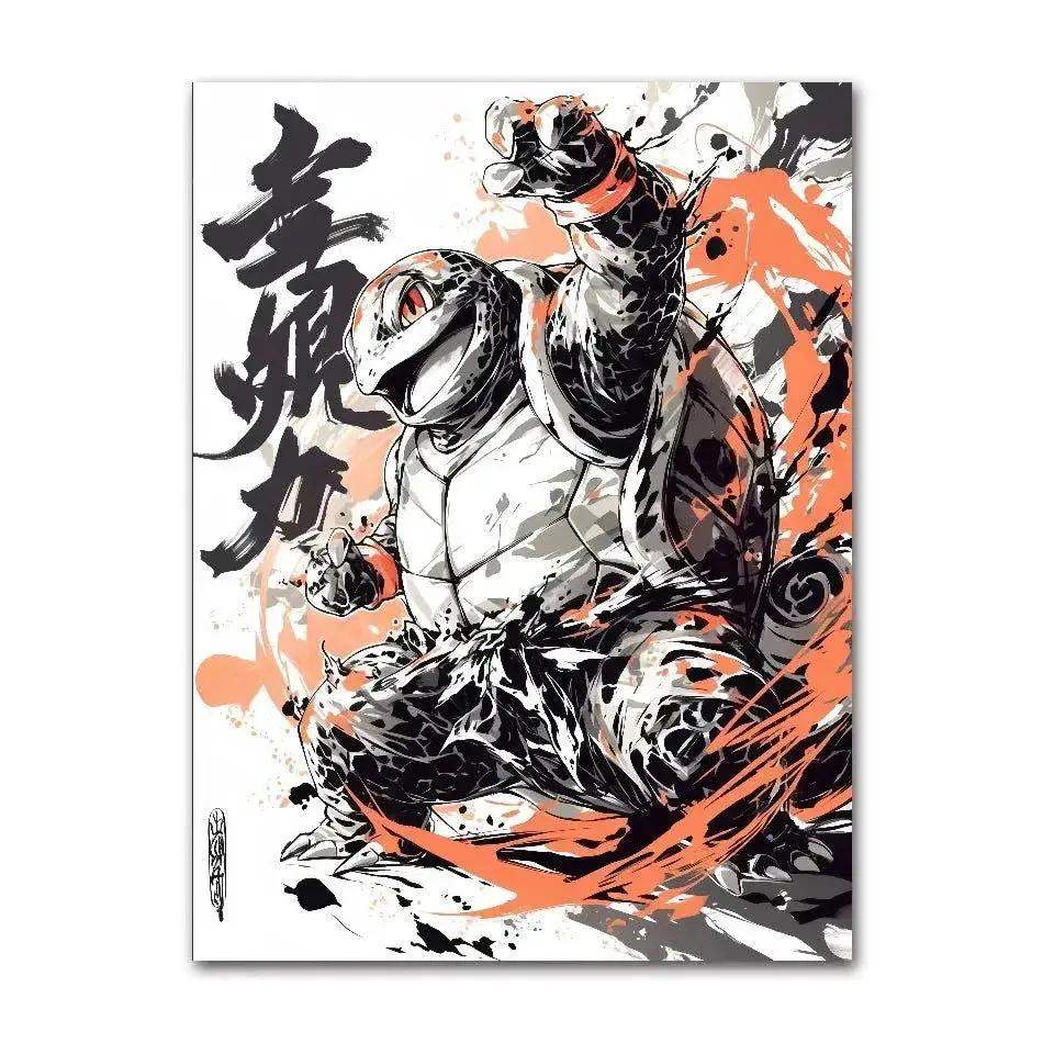 Anime Pokemon Ink Painting Canvas Posters, Painting Prints Posters and Prints Wall Art Picture for Living Room Children Gift - ToylandEU