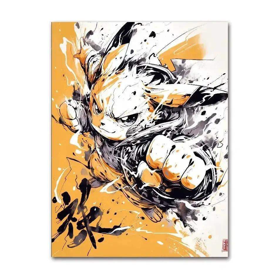Anime Pokemon Ink Painting Canvas Posters, Painting Prints Posters and Prints Wall Art Picture for Living Room Children Gift - ToylandEU