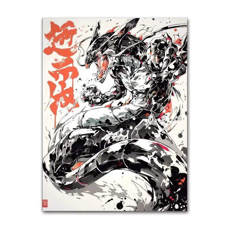 Anime Pokemon Ink Painting Canvas Posters, Painting Prints Posters and Prints Wall Art Picture for Living Room Children Gift - ToylandEU