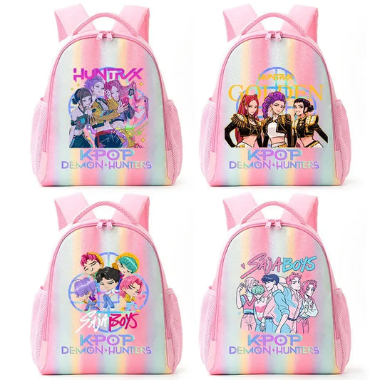 Anime Rainbow Backpack With Demon Hunters Design For Students - ToylandEU