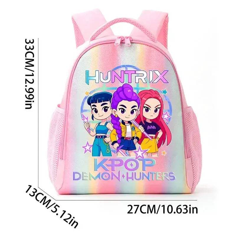 Anime Rainbow Backpack With Demon Hunters Design For Students - ToylandEU