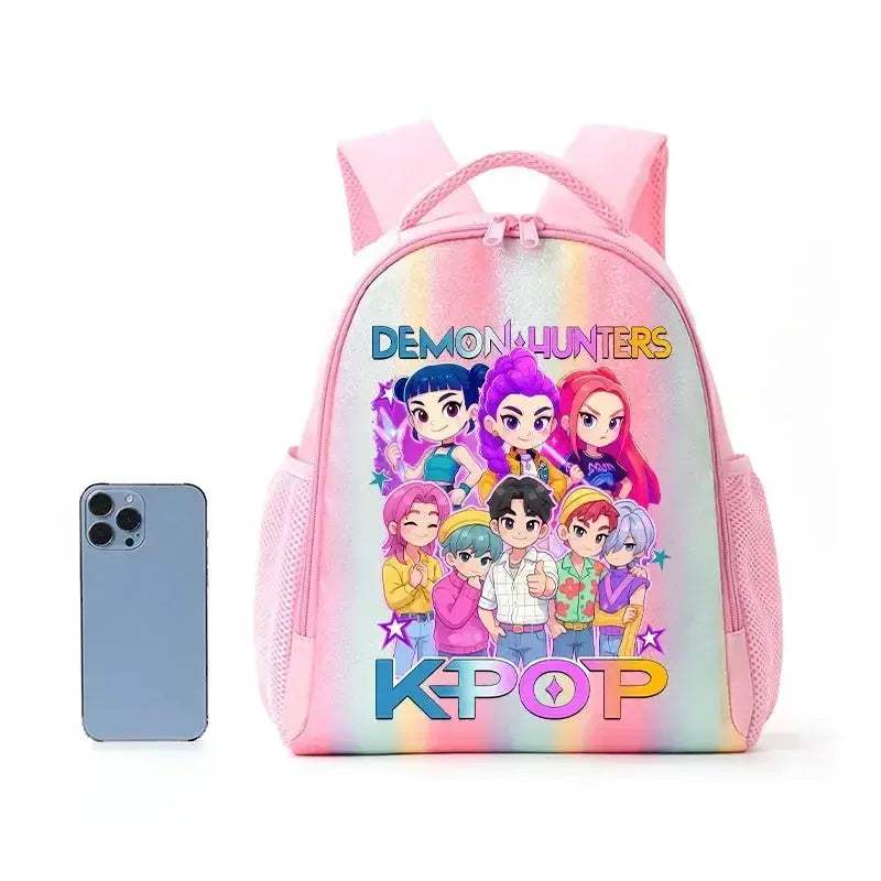 Anime Rainbow Backpack With Demon Hunters Design For Students - ToylandEU