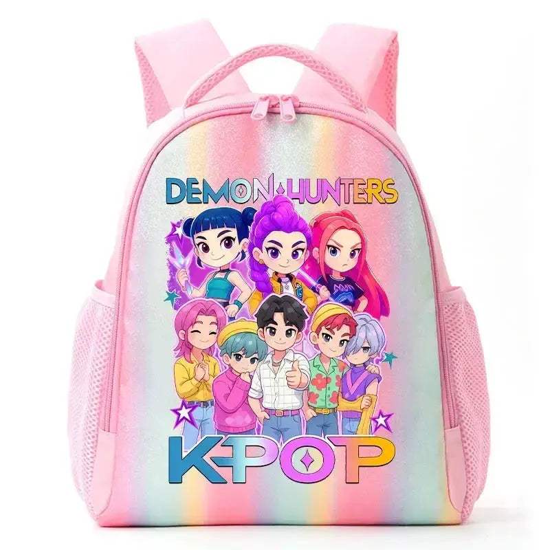 Anime Rainbow Backpack With Demon Hunters Design For Students - ToylandEU