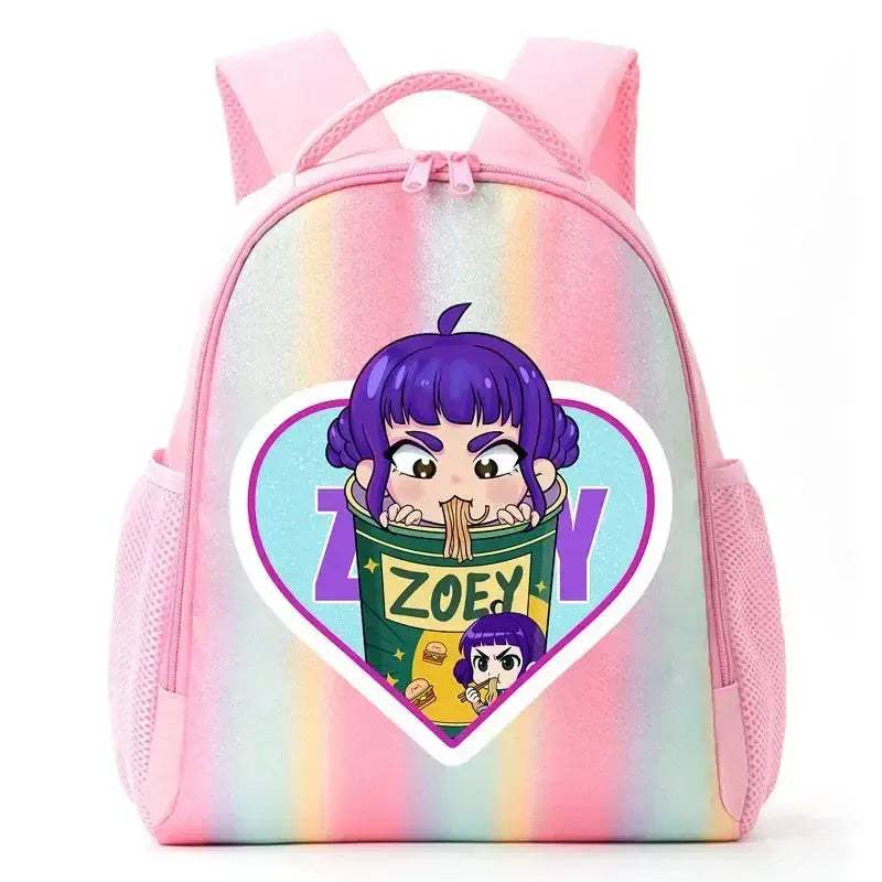 Anime Rainbow Backpack With Demon Hunters Design For Students - ToylandEU