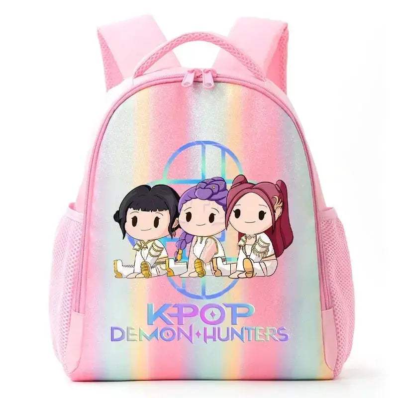Anime Rainbow Backpack With Demon Hunters Design For Students - ToylandEU