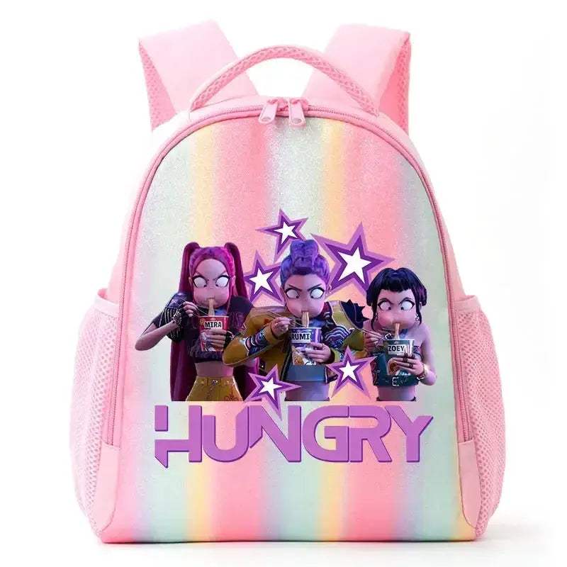 Anime Rainbow Backpack With Demon Hunters Design For Students - ToylandEU
