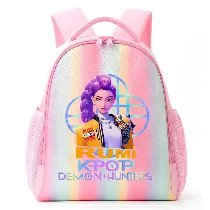Anime Rainbow Backpack With Demon Hunters Design For Students - ToylandEU