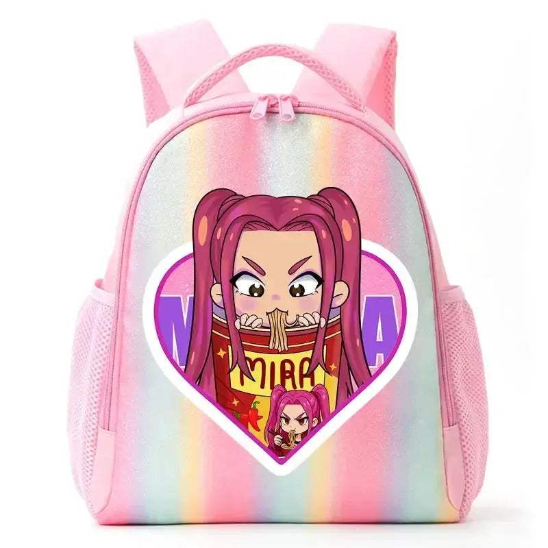 Anime Rainbow Backpack With Demon Hunters Design For Students - ToylandEU