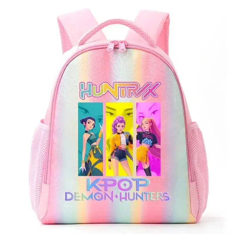 Anime Rainbow Backpack With Demon Hunters Design For Students - ToylandEU