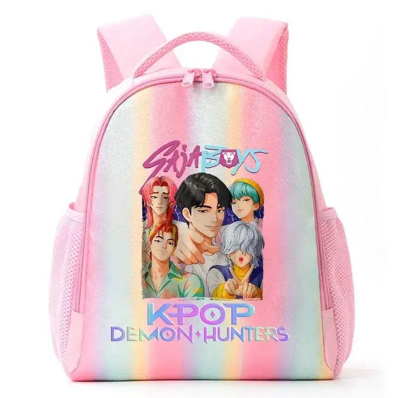 Anime Rainbow Backpack With Demon Hunters Design For Students - ToylandEU