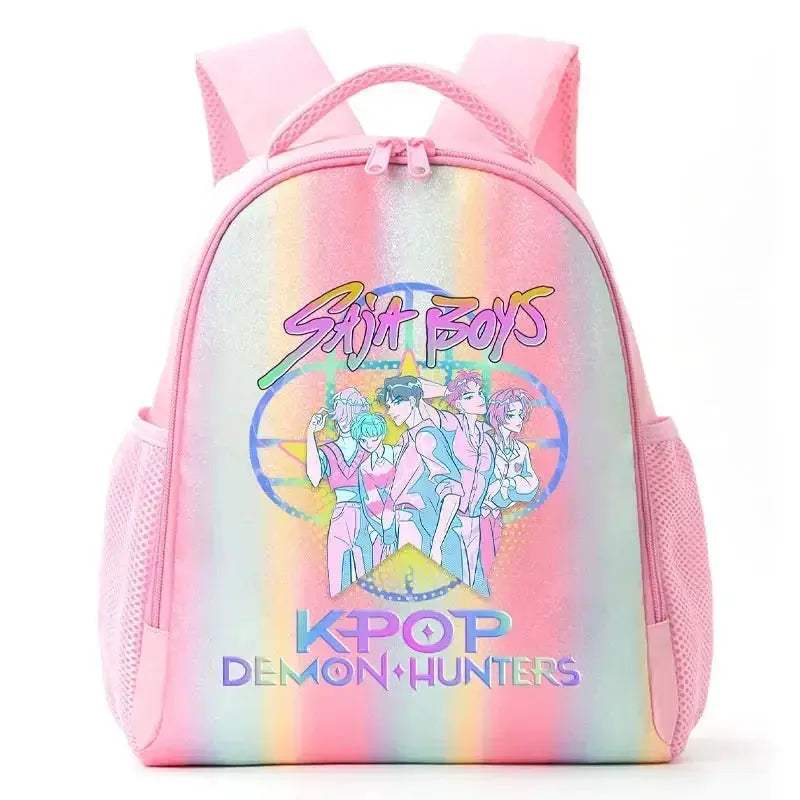 Anime Rainbow Backpack With Demon Hunters Design For Students - ToylandEU