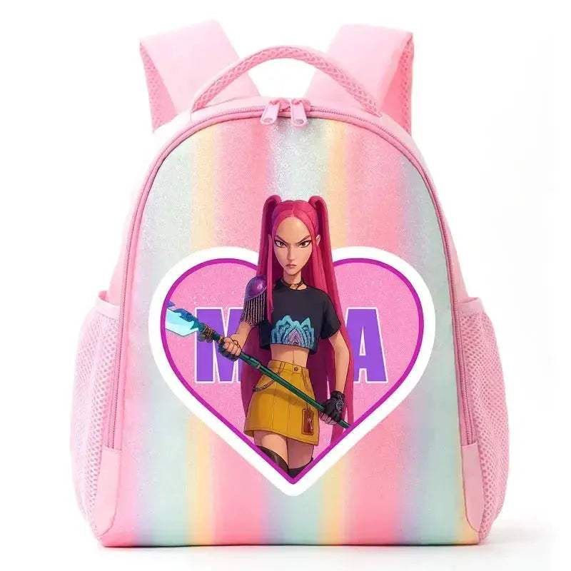 Anime Rainbow Backpack With Demon Hunters Design For Students - ToylandEU