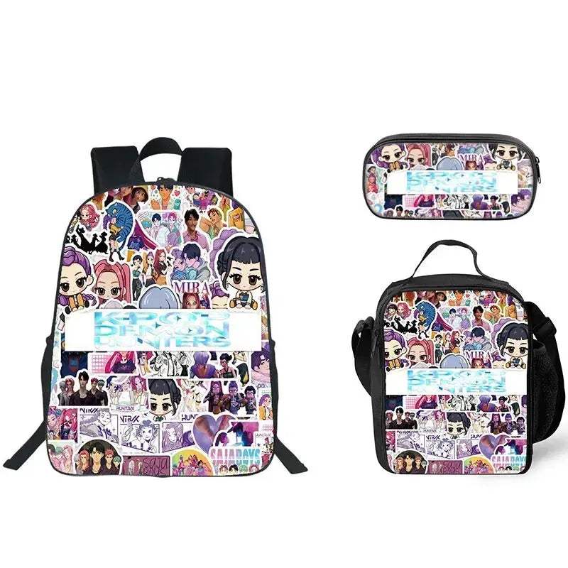 Anime School Backpack Three Piece Set With Lunch Bag - ToylandEU