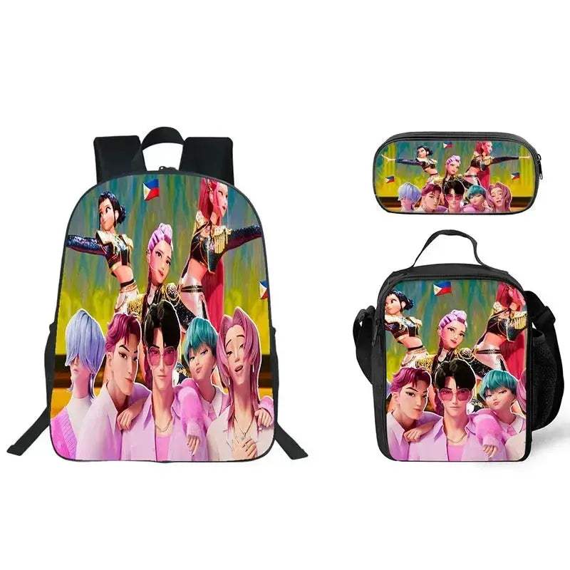 Anime School Backpack Three Piece Set With Lunch Bag - ToylandEU