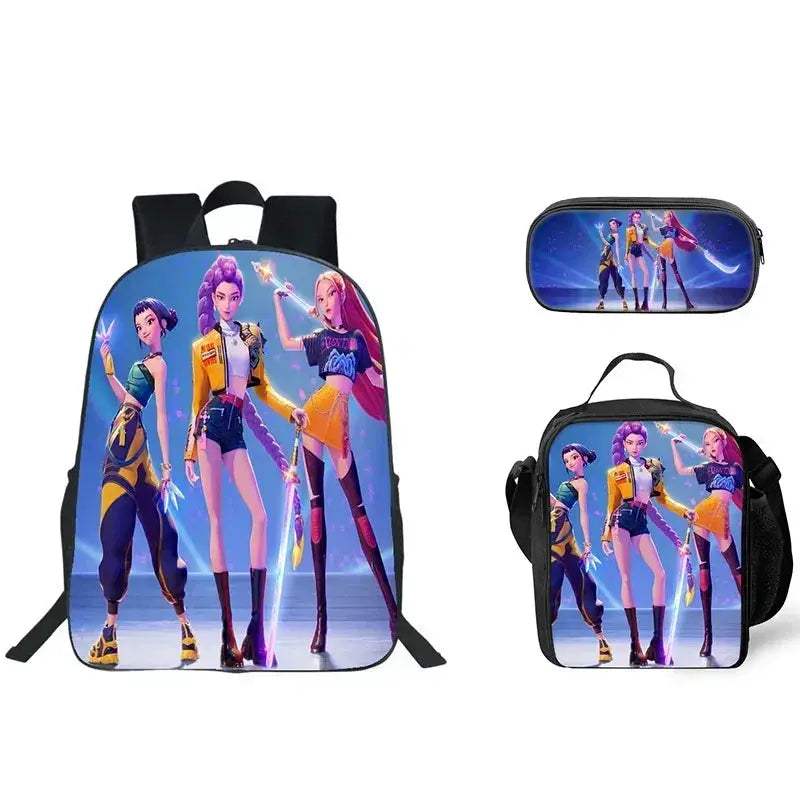 Anime School Backpack Three Piece Set With Lunch Bag - ToylandEU