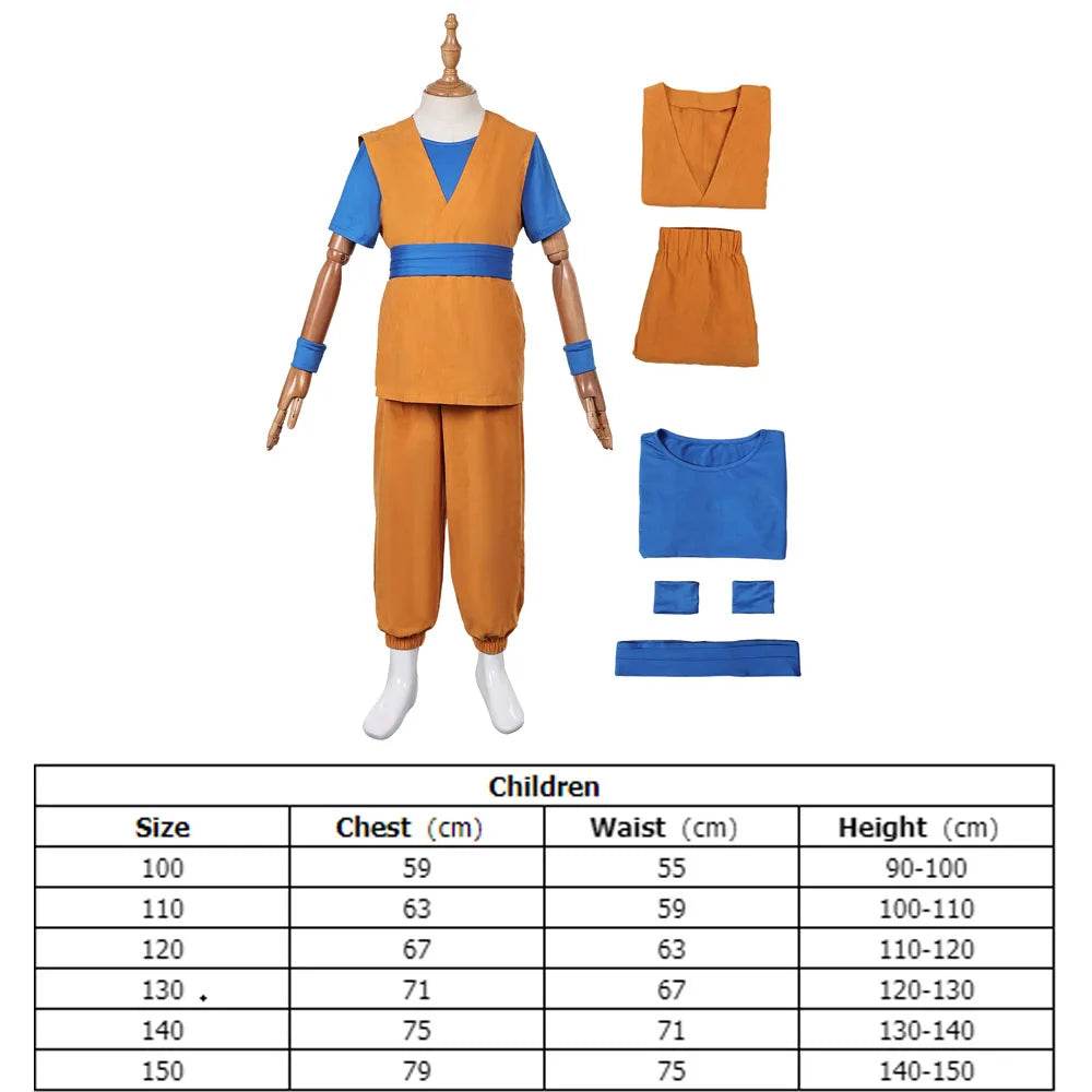Anime Son Goku Cosplay Kids Costume - Perfect for Halloween, Parties & Role-Play Adventures - ToylandEU