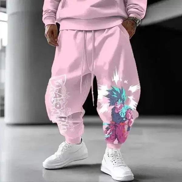 Anime Sweatpants Majin Buu Unisex Cotton Loose Fit Plus Size - ToylandEU