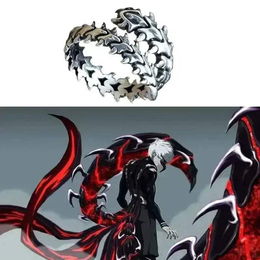 Anime Tokyo Ghoul Ring Kaneki Ken Cosplay Adjustable Opening Unisex Jewelry Gift Accessories - ToylandEU
