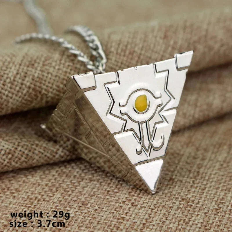  Anime Yu-Gi-Oh Necklace Yugi Muto Millennium Puzzle Millennium Ring Necklace for Fans Jewelry Gift 