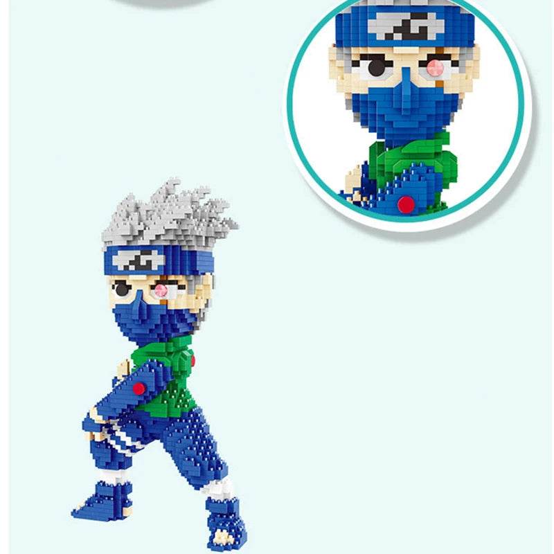 Anime-inspired Naruto & Kakashi PVC Building Blocks Puzzle Set - ToylandEU