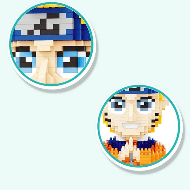 Anime-inspired Naruto & Kakashi PVC Building Blocks Puzzle Set - ToylandEU