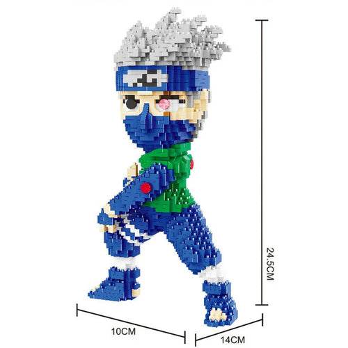 Anime-inspired Naruto & Kakashi PVC Building Blocks Puzzle Set - ToylandEU