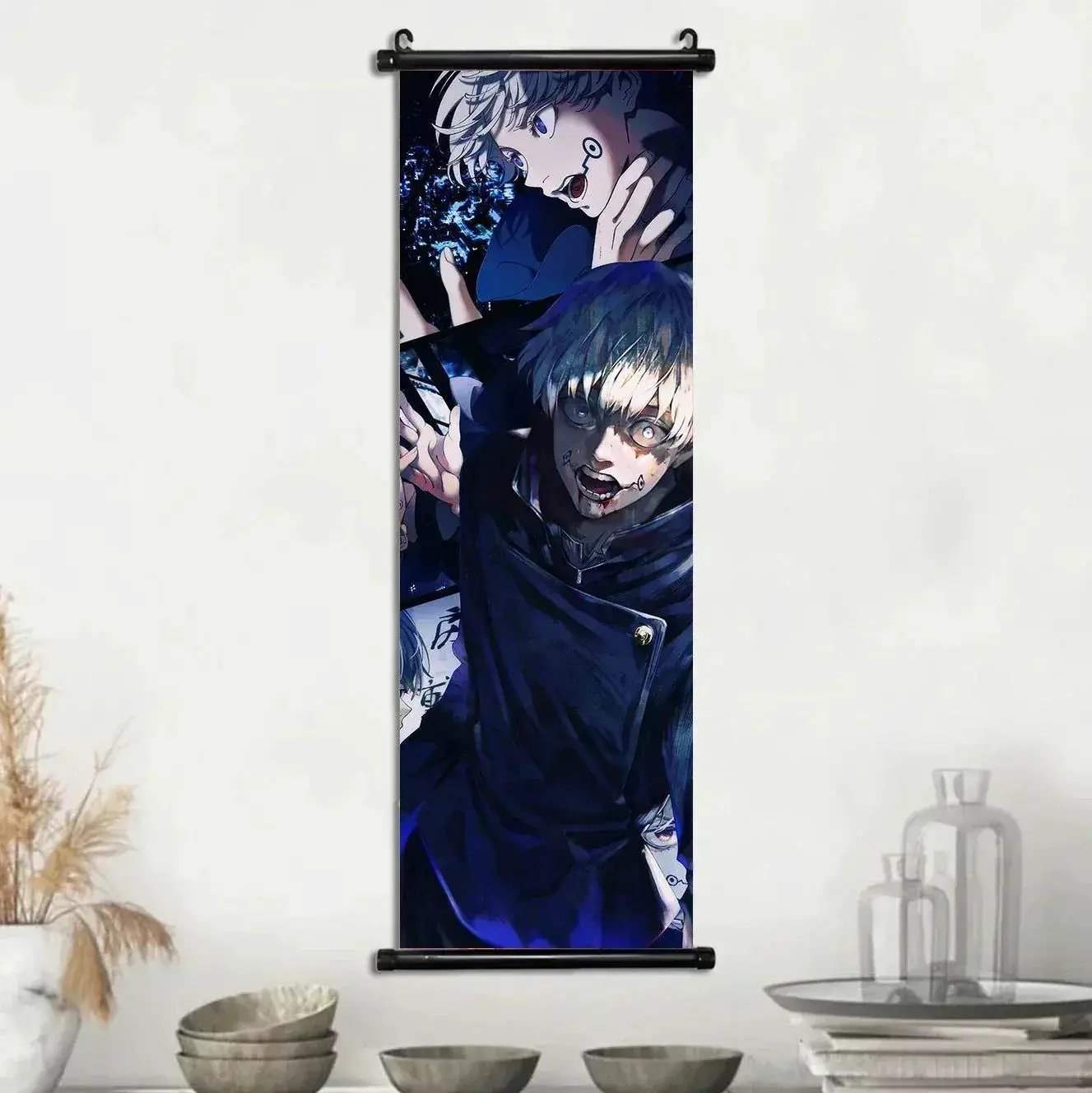 Anime Jujutsu Kaisen, Room Home Decoration Mural Hanging Scroll Print Canvas Poster Decor - CLOUDANIMESTUDIO