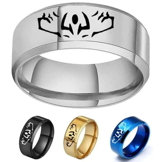 Anime Jujutsu Kaisen Ryomen Sukuna Itadori Yuji Ring Cosplay Stainless Steel Ring Jewelry Accessories