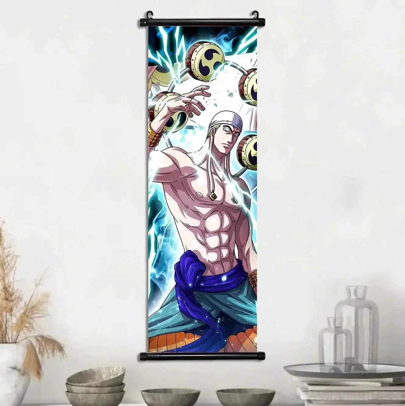 Anime ONE PIECE Poster Scrolls Wall Art, Sanji Roronoa Zoro Luffy Nami Canvas Prints Kids Room Decoration Hanging Scrolls - CLOUDANIMESTUDIO