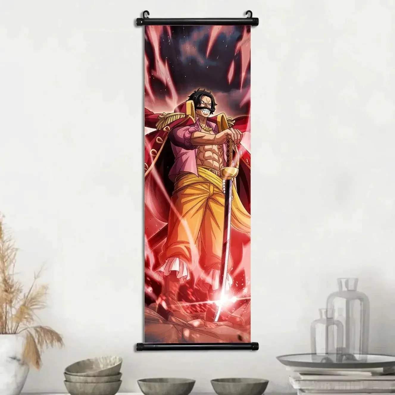 Anime ONE PIECE Poster Scrolls Wall Art, Sanji Roronoa Zoro Luffy Nami Canvas Prints Kids Room Decoration Hanging Scrolls - CLOUDANIMESTUDIO