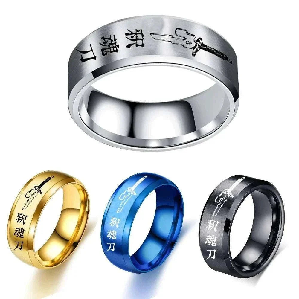 Anime Ring Toji Fushiguro Cosplay Unisex Stainless Steel Ring Jewelry Accessories