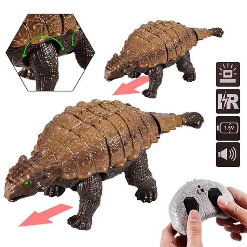  Ankylosaurus RC Dinosaur Toy with Realistic Walking and Light Sounds  -  ToylandEU™