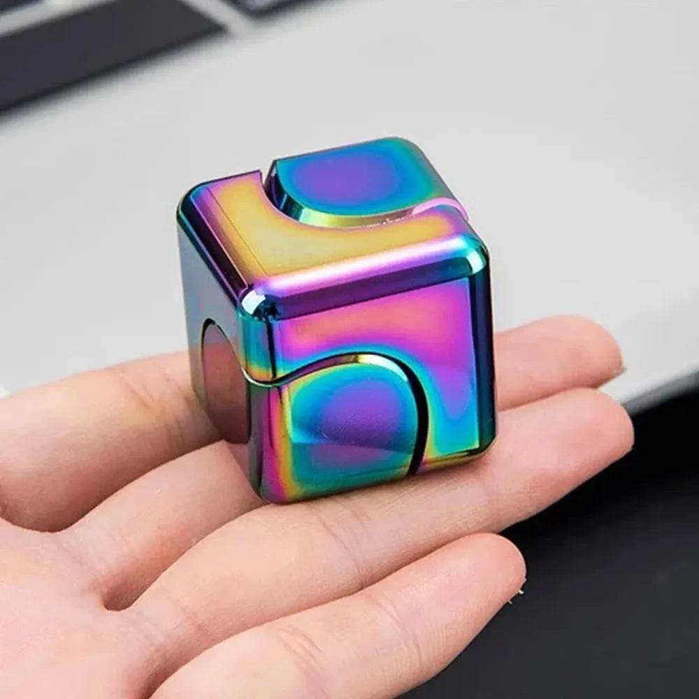 Anti-Anxiety Metal Cube Spinner: Compact Stress-Relief Toy for All Ages - ToylandEU