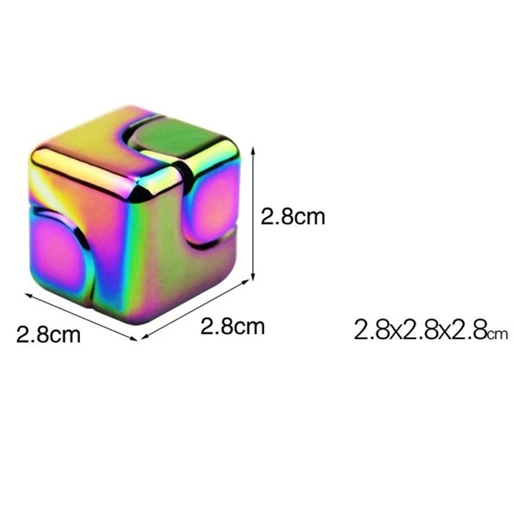 Anti-Anxiety Metal Cube Spinner: Compact Stress-Relief Toy for All Ages - ToylandEU