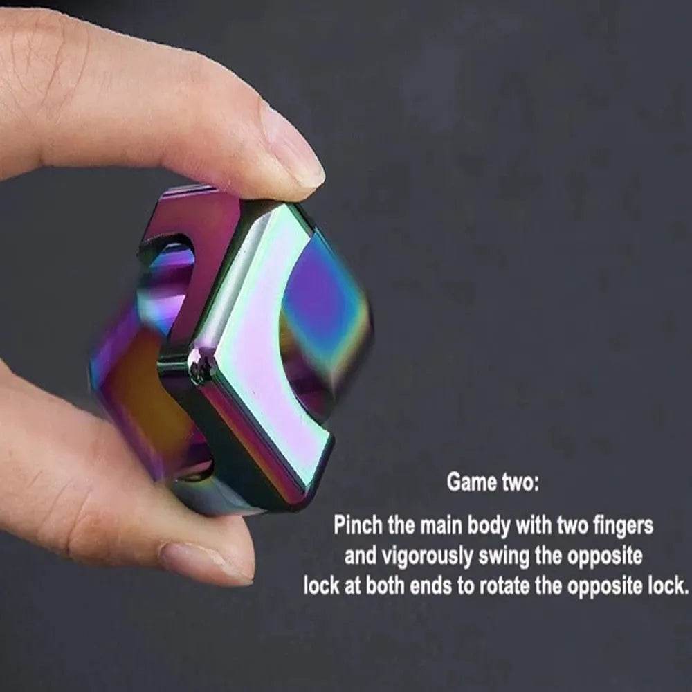Anti-Anxiety Metal Cube Spinner: Compact Stress-Relief Toy for All Ages - ToylandEU