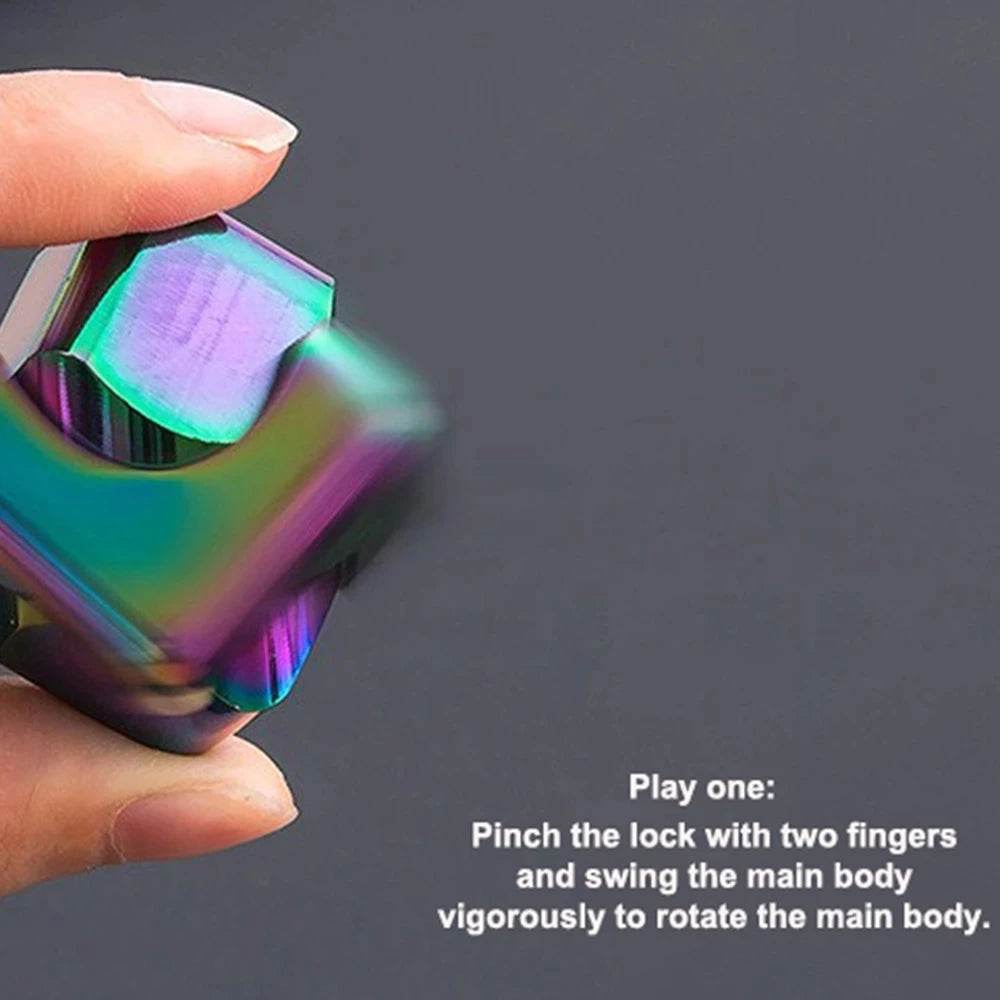 Anti-Anxiety Metal Cube Spinner: Compact Stress-Relief Toy for All Ages - ToylandEU