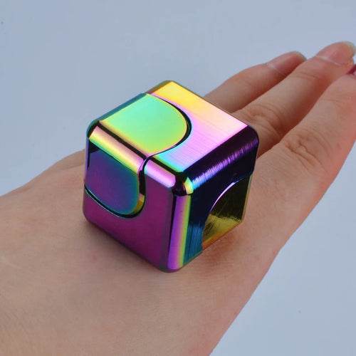 Anti-Anxiety Metal Cube Spinner: Compact Stress-Relief Toy for All Ages - ToylandEU