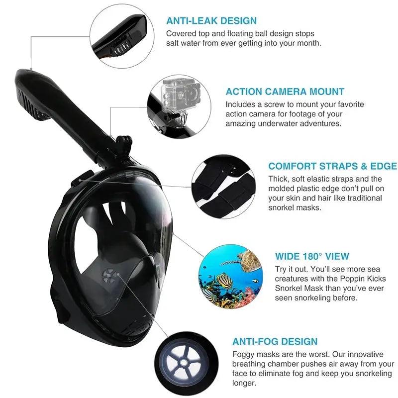  Anti Fog Full Face Diving Mask For Adults Snorkeling Pro -  ToylandEU™