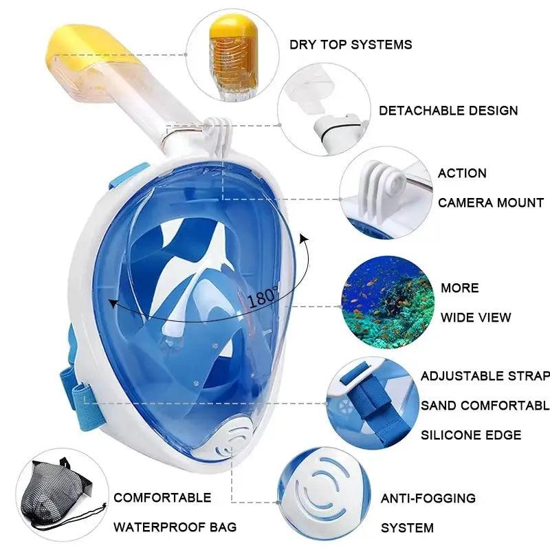  Anti Fog Full Face Diving Mask For Adults Snorkeling Pro -  ToylandEU™