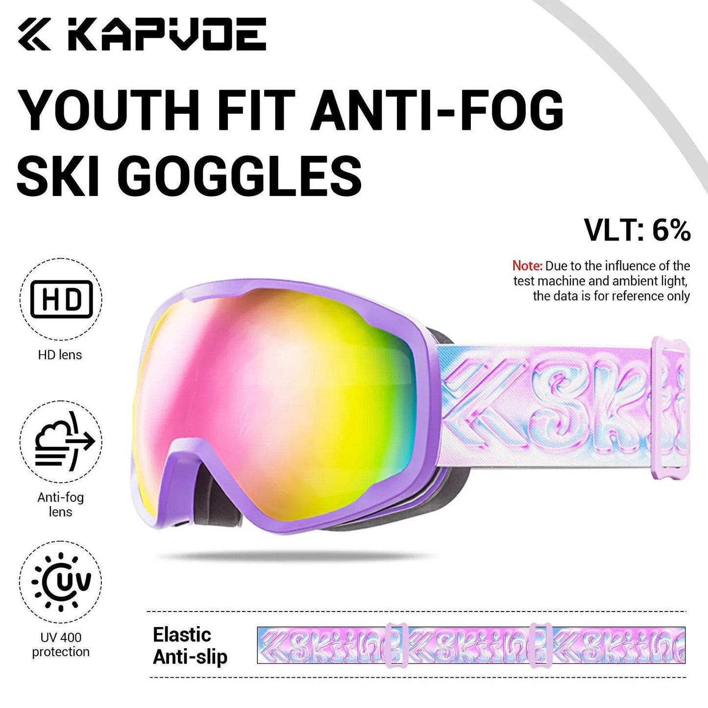 Anti Fog Kids Ski Goggles UV400 Double Lenses For Teens - ToylandEU
