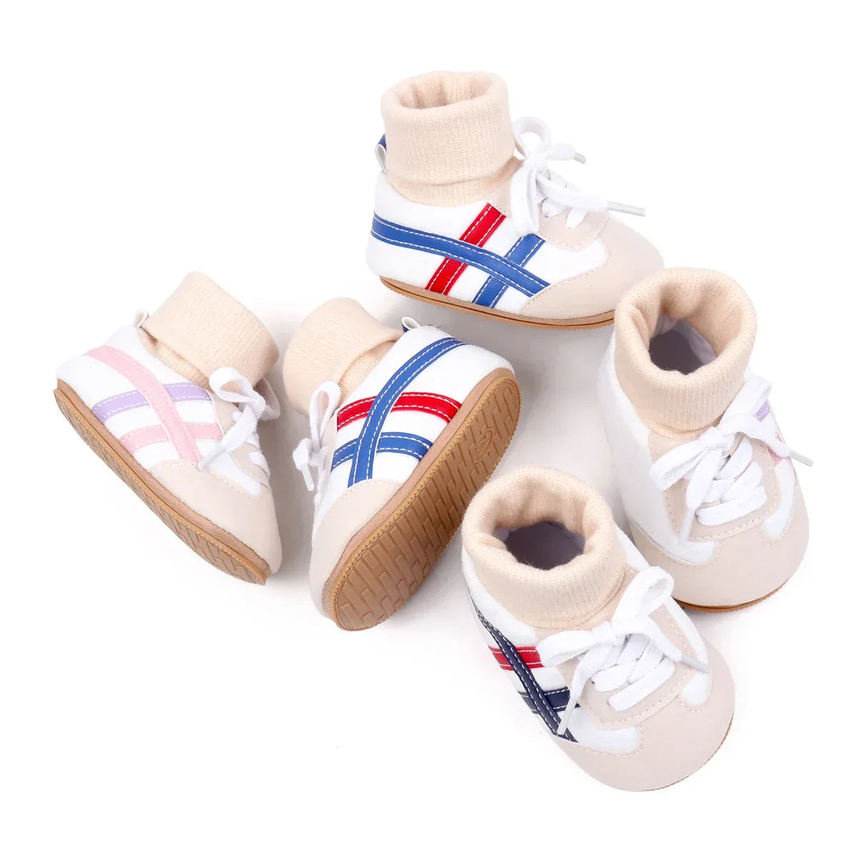 Anti Slip Baby Shoes First Walkers Ankle Covered Autumn Winter - ToylandEU