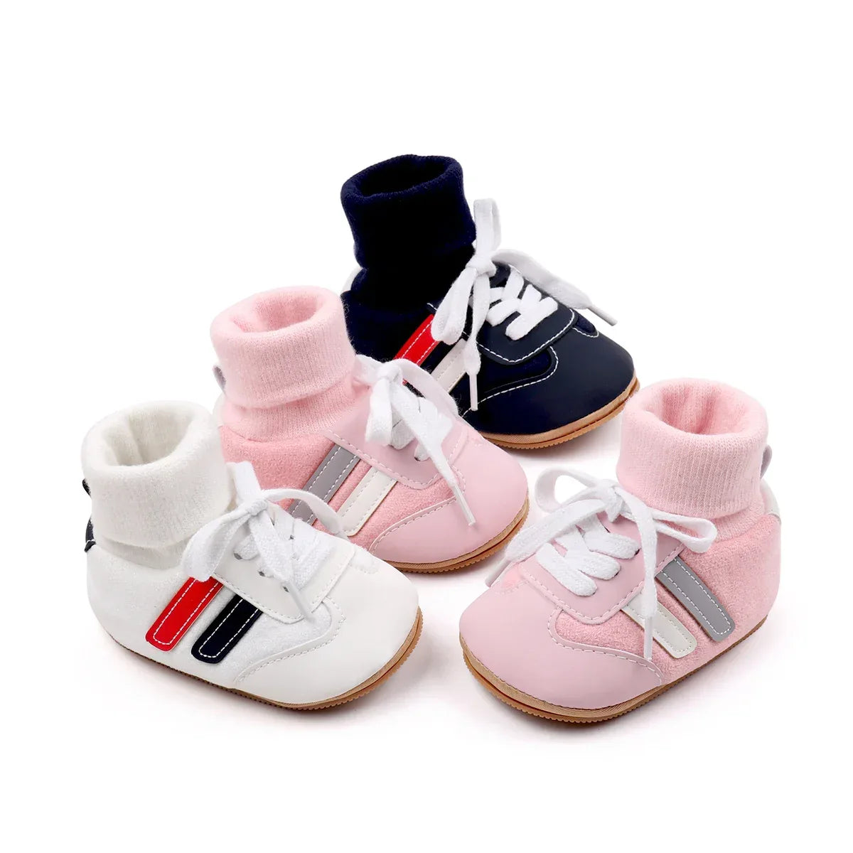 Anti Slip Baby Shoes First Walkers Ankle Covered Autumn Winter - ToylandEU