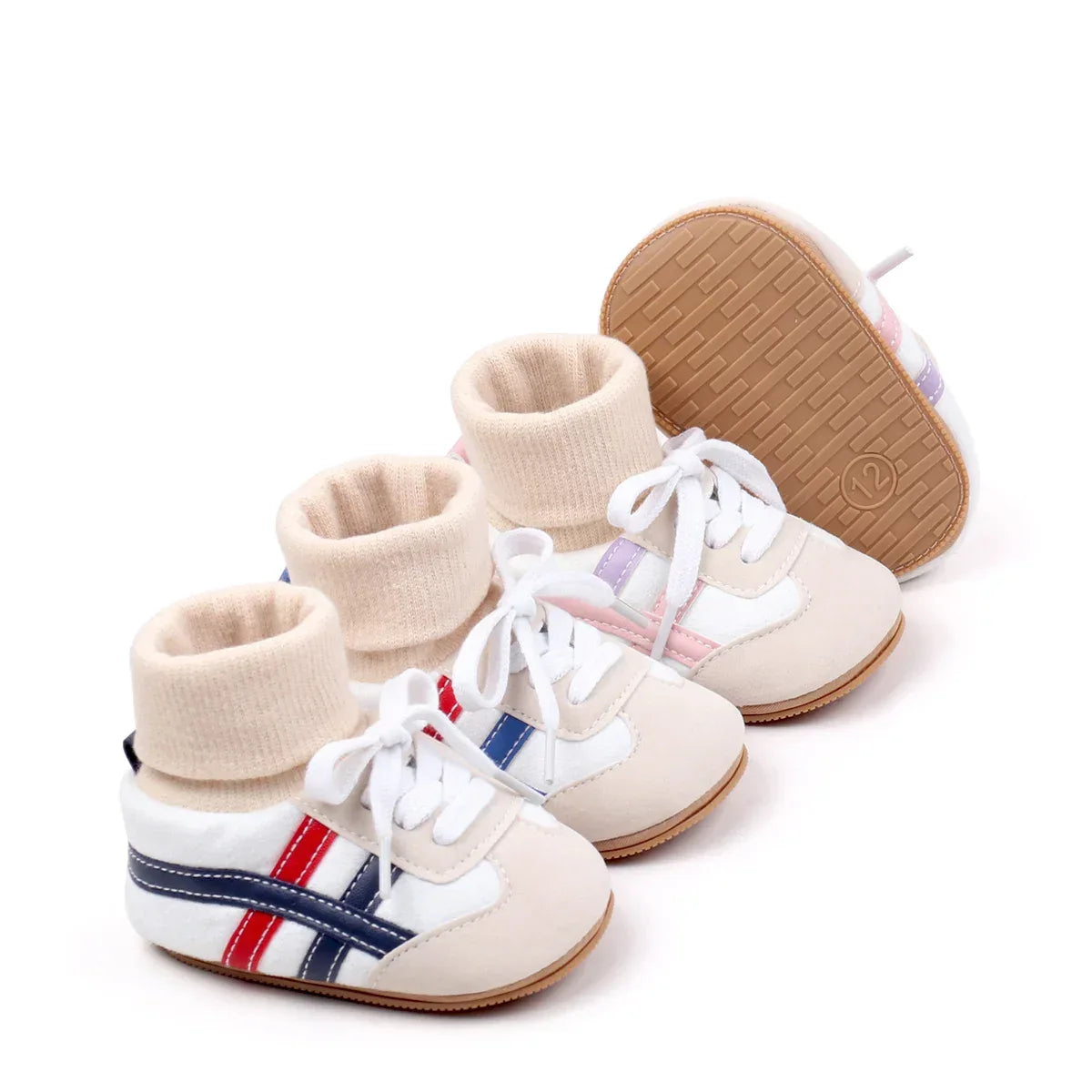 Anti Slip Baby Shoes First Walkers Ankle Covered Autumn Winter - ToylandEU