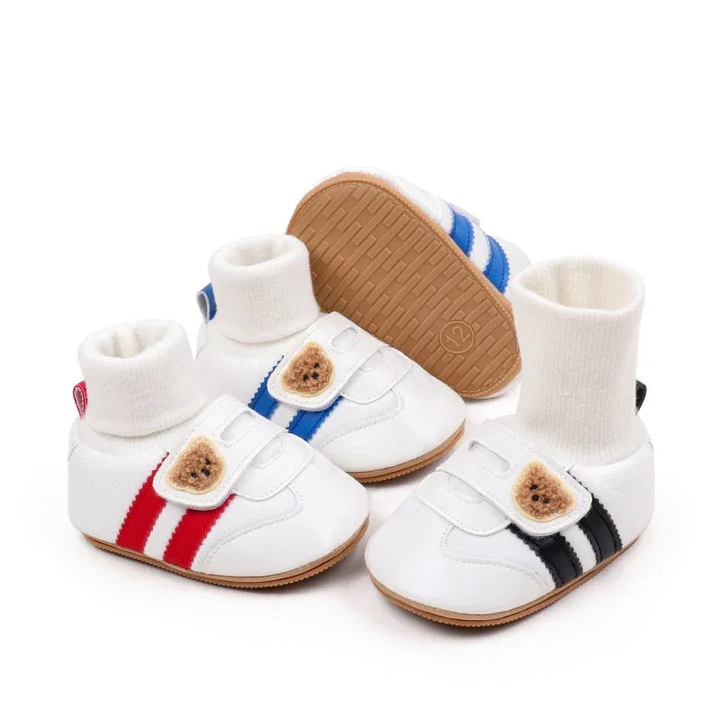 Anti Slip Baby Shoes First Walkers Ankle Covered Autumn Winter - ToylandEU