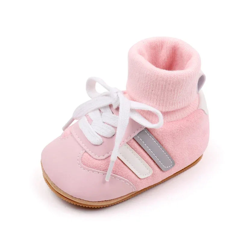 Anti Slip Baby Shoes First Walkers Ankle Covered Autumn Winter - ToylandEU