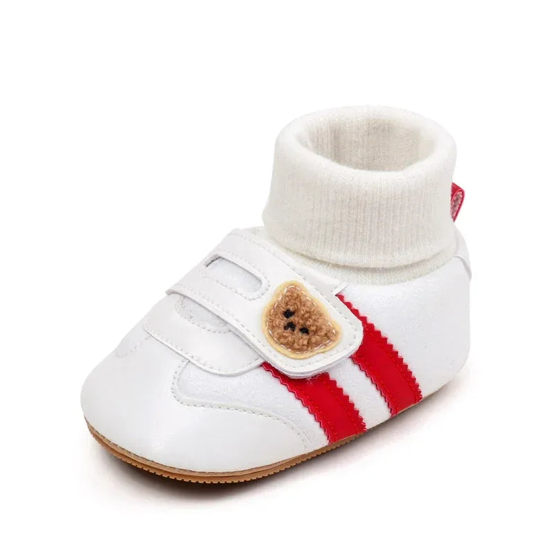 Anti Slip Baby Shoes First Walkers Ankle Covered Autumn Winter - ToylandEU
